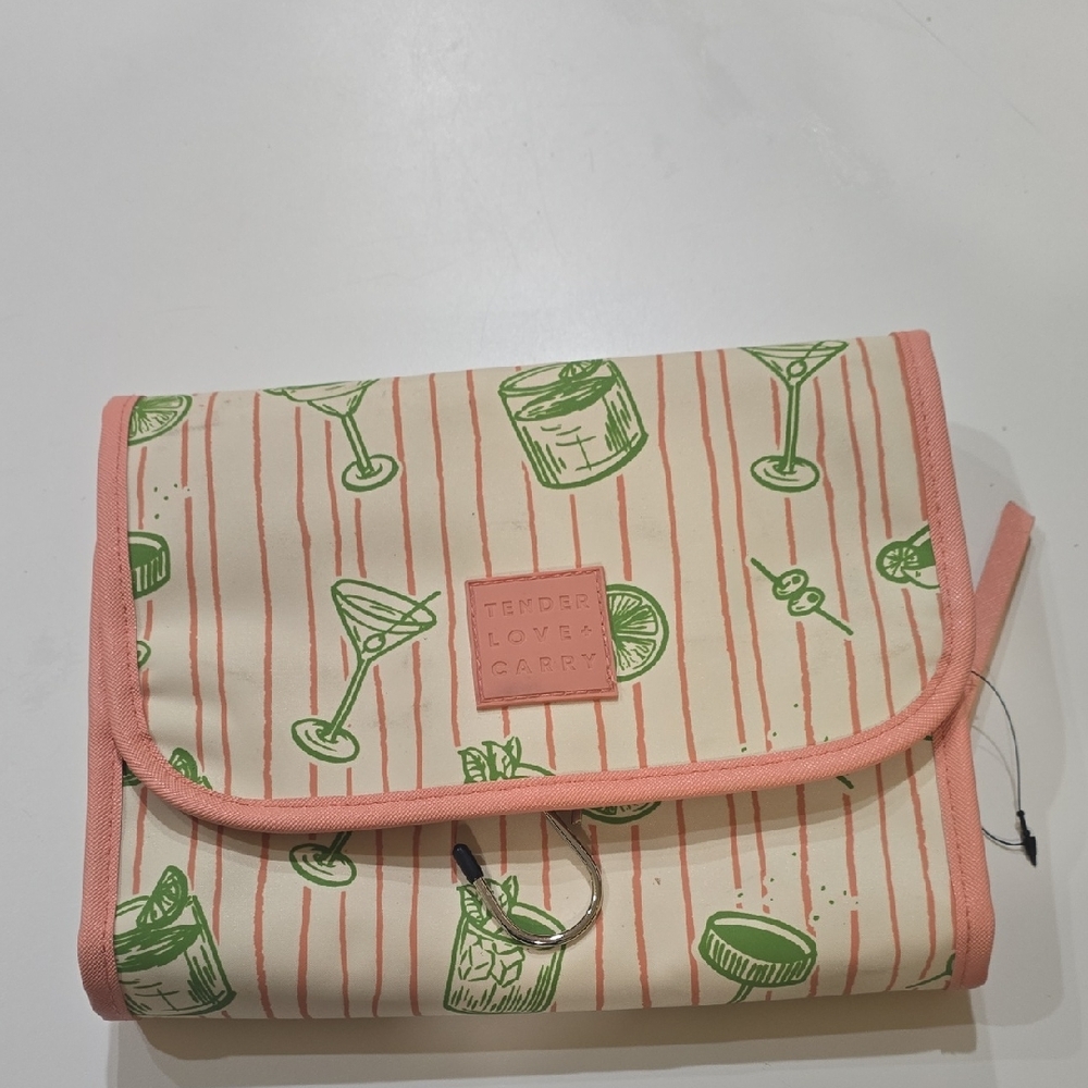 Tender Love & Carry Pink and Green Cosmetic Bag by Tender Love Carry
